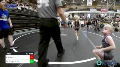 49 lbs Final - Kasen Fuller, Comanche Takedown Club vs Mason Gregory, Choctaw Ironman Youth Wrestling