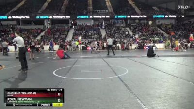 72 lbs Semifinal - Enrique Tellez Jr, Maize vs Royal Newman, Lawrence Elite Wrestling Club