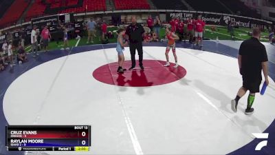 85 lbs Cross Bracket (8 Team) - Cruz Evans, Oregon vs Raylan Moore, Idaho 2