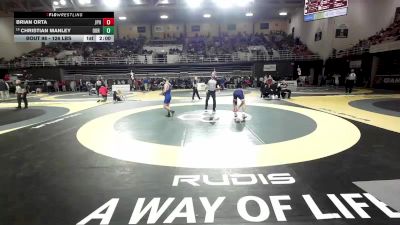 132 lbs Round Of 32 - Brian Orta, John Paul II vs Christian Manley, Our Lady Of Mount Carmel