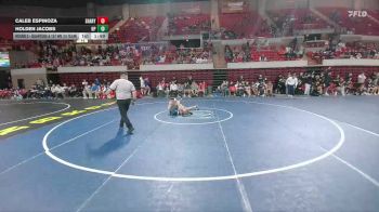 157 lbs Round 2 - Quarters & 1st Wb (16 Team) - Caleb Espinoza, Mission Sharyland vs Holden Jacobs, Dallas Highland Park