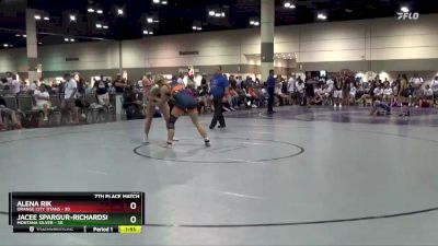 155 lbs Finals (8 Team) - Jacee Spargur-Richardson, Montana Silver vs Alena Rik, Orange City Titans