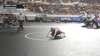 109-D2 Champ. Round 1 - Serenity Adams, Mesquite High School vs Ruthie Wilhelm, Show Low High School