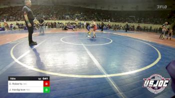 75 lbs Quarterfinal - Dylan Roberts, Claremore Wrestling Club vs Jordan Hardgrave, Piedmont