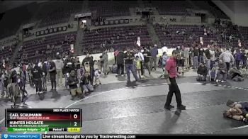 62 lbs 3rd Place Match - Cael Schumann, Team Taneisha Wrestling Club vs Hunter Holgate, Black Fox Wrestling Academy