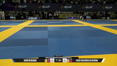 Jacob M Holman vs Lucas Yan Souza De Oliveira 2026 European Jiu-Jitsu IBJJF Championship