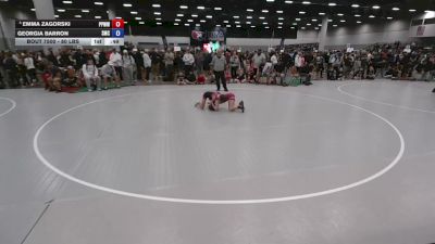 80 lbs Cons. Sub-quarters - Georgia Barron, Spartan Mat Club vs Emma Zagorski, Pikes Peak Warriors Wrestling