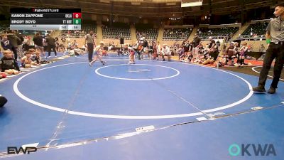55 lbs Rr Rnd 2 - Kanon Zappone, Oklahoma Strong- White 9U vs Brody Boyd, Team Tulsa NDT