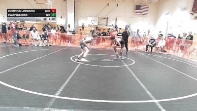 106 lbs Quarterfinal - Dominick Lombardi, Morris Hills vs Evan Villecco, Seagull Wrestling Club
