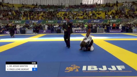 LETICIA DE JESUS SANTOS vs VALENTINA PAES LEME BORSATO 2023 Brasileiro Jiu-Jitsu IBJJF