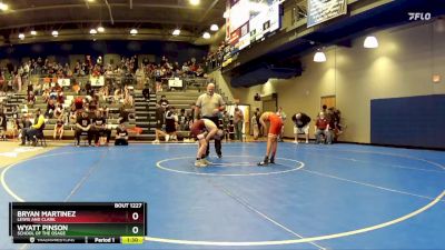 87-93 lbs Cons. Round 1 - Wyatt Pinson, School Of The Osage vs Bryan Martinez, Lewis And Clark