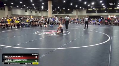 113 lbs Round 1 (4 Team) - Landon Higginbotham, BHWC/Duval Elite vs Britton McGuerty, Pod Squad