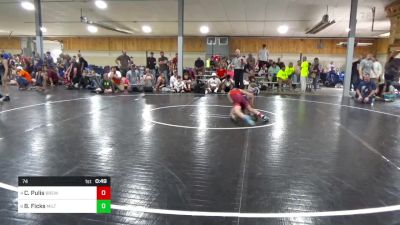 74 lbs Semifinal - Chris Pulis, Brewerton vs Bentley Ficks, Milton