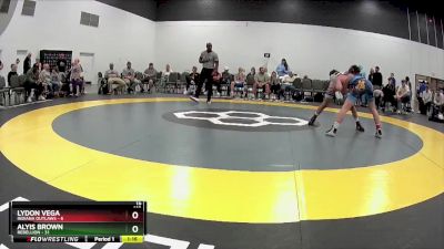 112 lbs Round 4 (6 Team) - Alyis Brown, Rebellion vs Lydon Vega, Indiana Outlaws