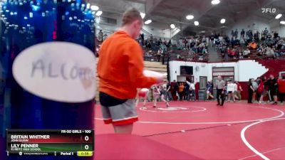 100 lbs Champ. Round 1 - Lily Penner, Fj Reitz High School vs Britain Whitmer, John Glenn