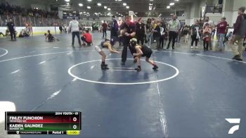 61 lbs 1st Place Match - Kaiden Galindez, Dundee WC vs Finley Funchion, Tecumseh WC