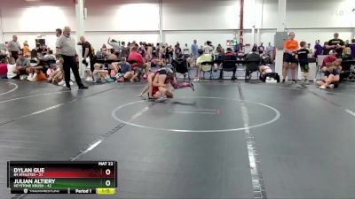 96 lbs Round 2 (4 Team) - Julian Altiery, Keystone Krush vs Dylan Gue, 84 Athletes