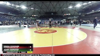 100 lbs Cons. Round 4 - Azaria Magnuson, Marysville Wrestling Club vs Kendal Schumaier, Mat Demon Wrestling Club