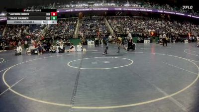 2A 150 lbs Cons. Round 2 - Sage Garner, East Carteret High School vs Jayden Henry, Trinity