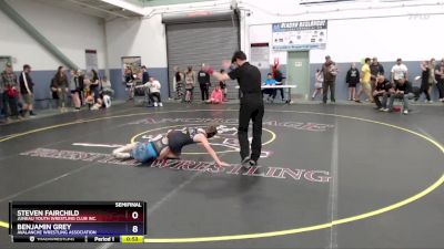 108 lbs Semifinal - Steven Fairchild, Juneau Youth Wrestling Club Inc. vs Benjamin Grey, Avalanche Wrestling Association