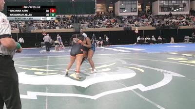 190 lbs 5th Place Match - Arianna King, Eastern Technical vs Savannah Allen, Henry E. Lackey