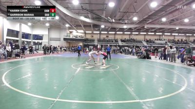 120 lbs Round Of 16 - Kaiden Cook, Cranston West vs Garrison Maraia, Chariho