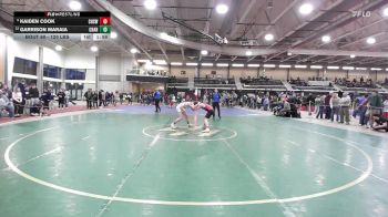 120 lbs Round Of 16 - Kaiden Cook, Cranston West vs Garrison Maraia, Chariho