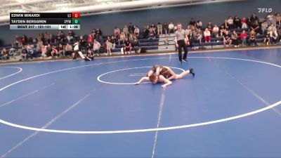 121-131 lbs Cons. Round 1 - Tayden Berggren, St. Paul Youth Wrestling vs Edwin Minardi, Gross Catholic