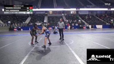 100 lbs Cons. Round 2 - Zayl Henderson, Topeka Blue Thunder vs Deandra Edwards, RSA
