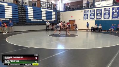 285 lbs Semifinal - Evan Foreman, Dubuque vs Gunnar Garriques, Chicago