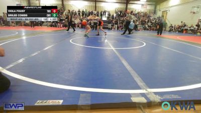 98-102 lbs Rr Rnd 1 - Viola Foust, Tuttle Wrestling Club vs Brilee Combs, Cowboy Wrestling Club