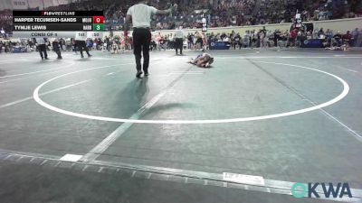 75 lbs Consi Of 4 - Harper Tecumseh-Sands, Mojo Grappling Academy vs Tynlie Lewis, Harrah Little League Wrestling