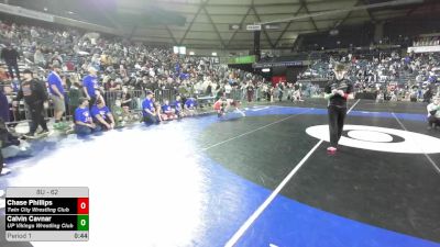 62 lbs 3rd Place Match - Chase Phillips, Twin City Wrestling Club vs Calvin Cavnar, UP Vikings Wrestling Club