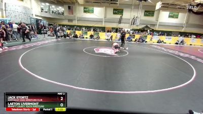 65 lbs Quarterfinal - Laeton Livermont, Bennett County Youth Wrestling vs Jack Stortz, Northeast Iowa Wrestling Club