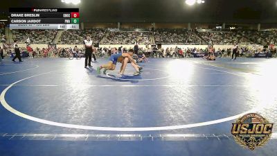 120 lbs Consi Of 16 #1 - Drake Breslin, Choctaw Ironman Youth Wrestling vs Carson Jardot, Perry Wrestling Academy