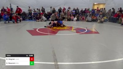 93 lbs Quarterfinal - Brantley Wagner, Hampstead vs Gray Beacom, Robinson