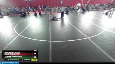 63 lbs Cons. Round 2 - Grayson Wallin, Monroe Wrestling Club vs Tanner Reinhardt, Wisconsin