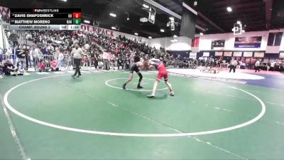 106 lbs Champ. Round 2 - Matthew Moreno, Rancho Verde vs Davis Shaposhnick, Great Oak