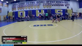 160 Blue 1st Place Match - Matthew Bennett, Camden vs Mac Andrews, Wellington Community Hs