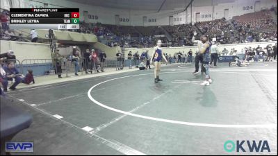 74 lbs Semifinal - Clementina Zapata, OKC Saints Wrestling vs Brinley Leyba, Team Tulsa Wrestling Club