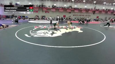 133 lbs Champ. Round 2 - Tyson Zvonar, Illinois Wesleyan vs Aidan Shufelt, Castleton