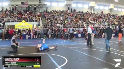 110 lbs Quarterfinal - Faith Dodd, Court House Cobras vs Kaelyn Moore, Warren High School