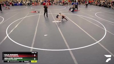 43-46 lbs Quarterfinal - Benjamin Swanson, Scott West Panthers vs Kalia Rodgers, No Nonsense Wrestling