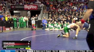 2A-170 lbs 1st Place Match - Nicholas Fox, Osage vs Ethan DeLeon, Bishop Heelan Catholic