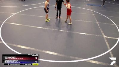 190 lbs Round 3 - Wes Wolke, Apple Valley Wrestling Club vs Storm DCamp, Frontier Wrestling Club