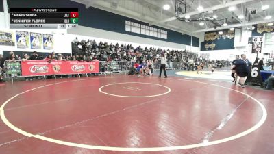 115 lbs Semifinal - Paris Soria, Los Altos vs Jennifer Flores, Lutheran/Orange