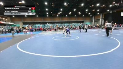 157 lbs Cons. Round 3 - Roman Zickgraf, Baker/Powder Valley vs Wyatt Lambert, Churchill County
