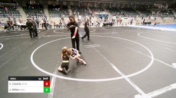 46 lbs Consi Of 4 - Caulyer Cassity, Barnsdall Youth Wrestling vs Jax Miller, BAWC