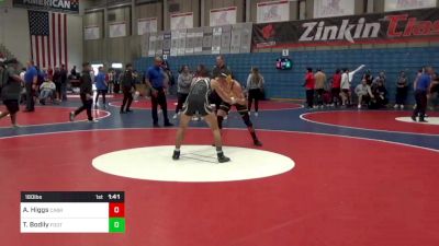 160 lbs Round Of 32 - Aiden Higgs, Cabrillo vs Toa Bodily, Foothill (Pleasanton)