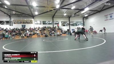 285 lbs Champ. Round 2 - Robert Garrett, Manchester vs Enoch Shodeinde, Marian University (IN)